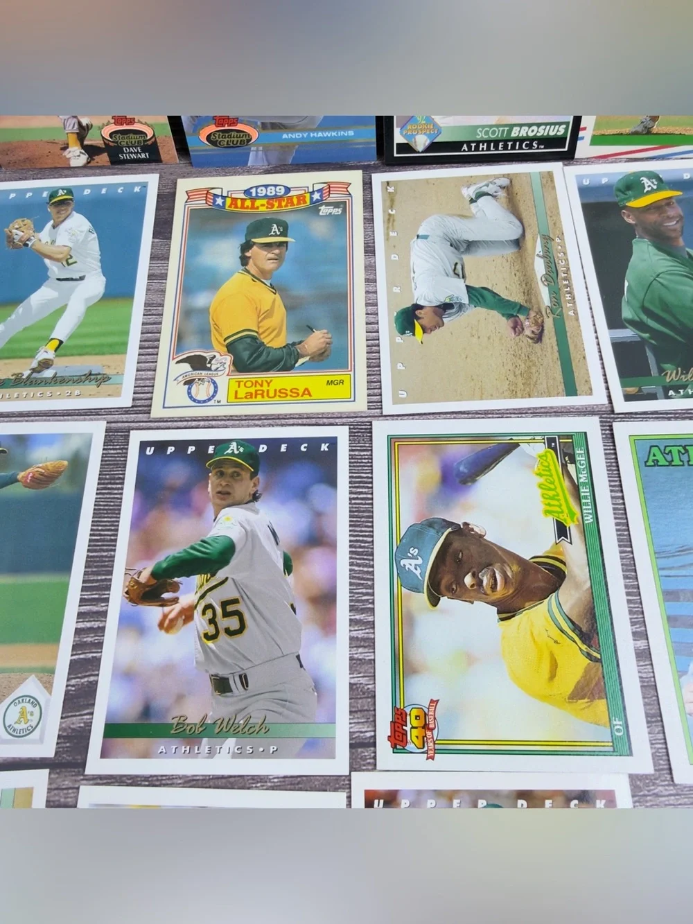 Oakland Athletics Vintage Baseball Card Lot Upper Deck Topps Fleer (24)
